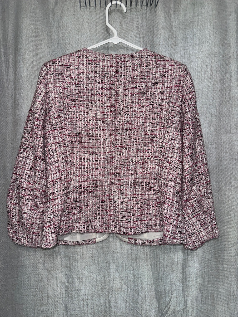 White House Black Market Collarless Tweed Jacket - Picture 5 of 9